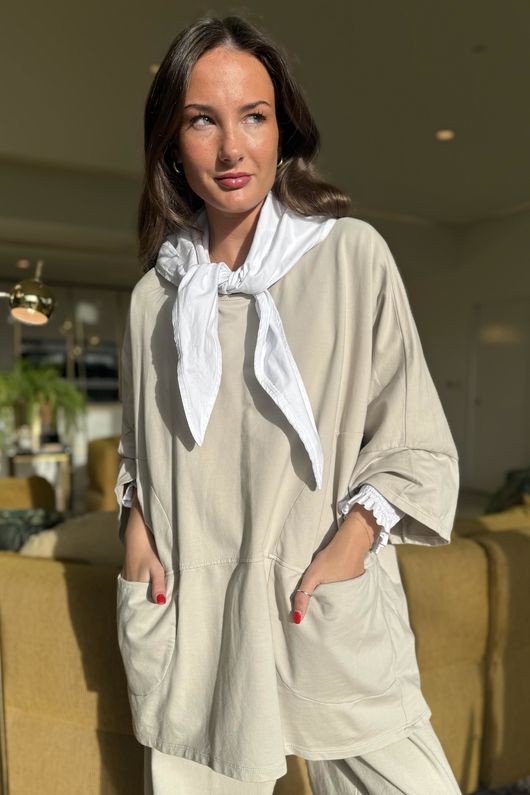 Lagen Nola Oversized Sweat Stone