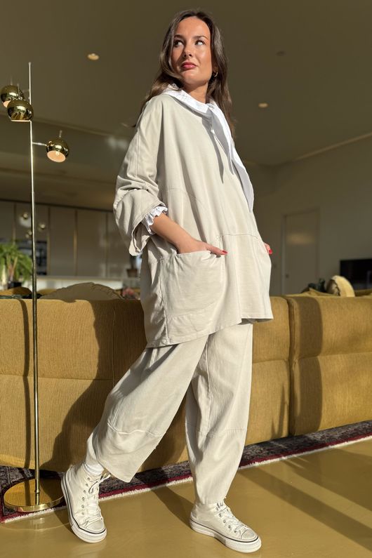 Lagen Nola Oversized Sweat Stone