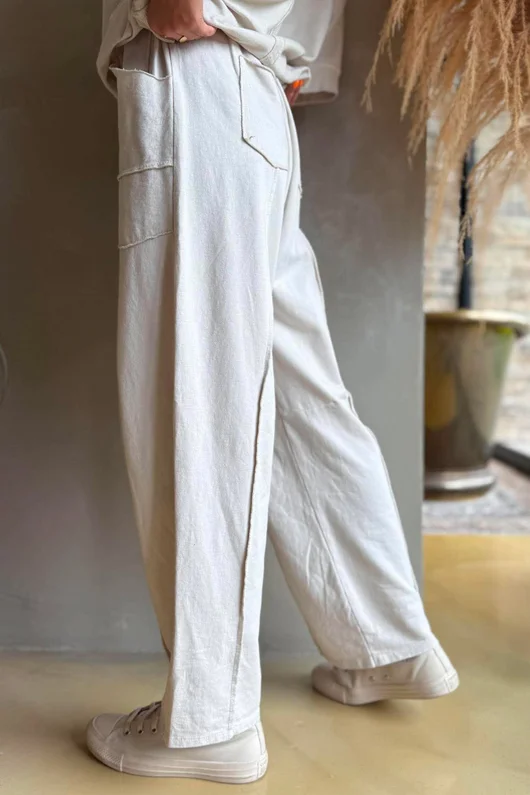 Lagen Panel Tapered Leg Trouser Calico