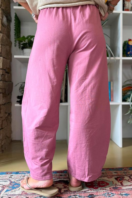 Lagen Relaxed Barrel Pant Indian Pink