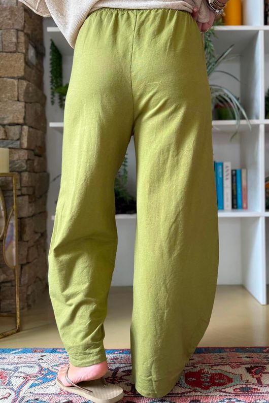 Lagen Relaxed Barrel Pant Olive