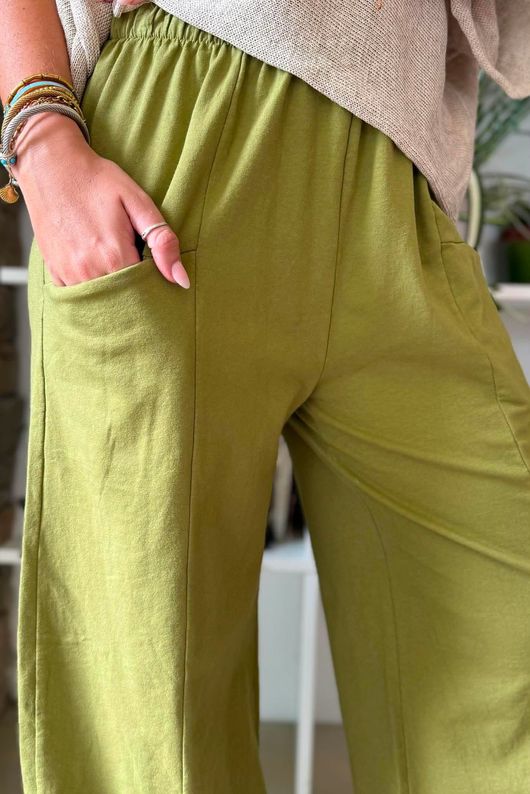 Lagen Relaxed Barrel Pant Olive
