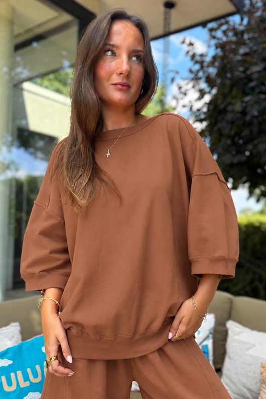 Lagen Relaxed Sweatshirt Chestnut due 3 days 