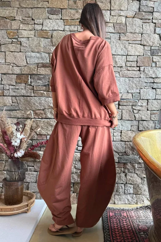 Lagen Relaxed Sweatshirt Chestnut 