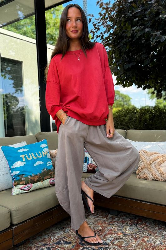 Lagen Relaxed Sweatshirt Chilli due 3 days 