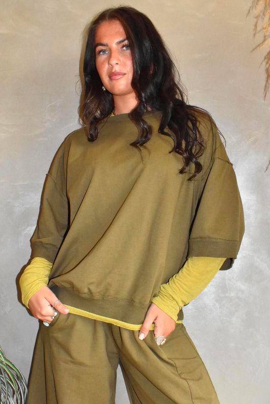 Lagen Relaxed Sweatshirt Deep Olive 