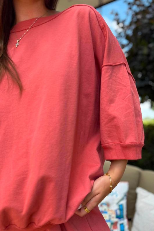 Lagen Relaxed Sweatshirt Indian Red