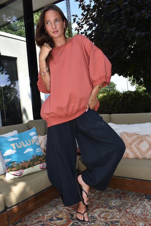 Lagen Relaxed Sweatshirt Indian Red