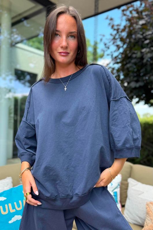 Lagen Relaxed Sweatshirt Navy