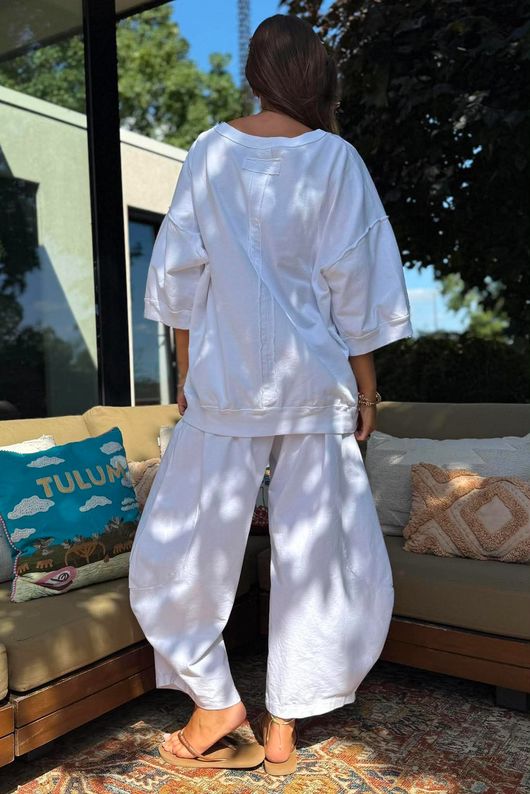 Lagen Relaxed Sweatshirt White