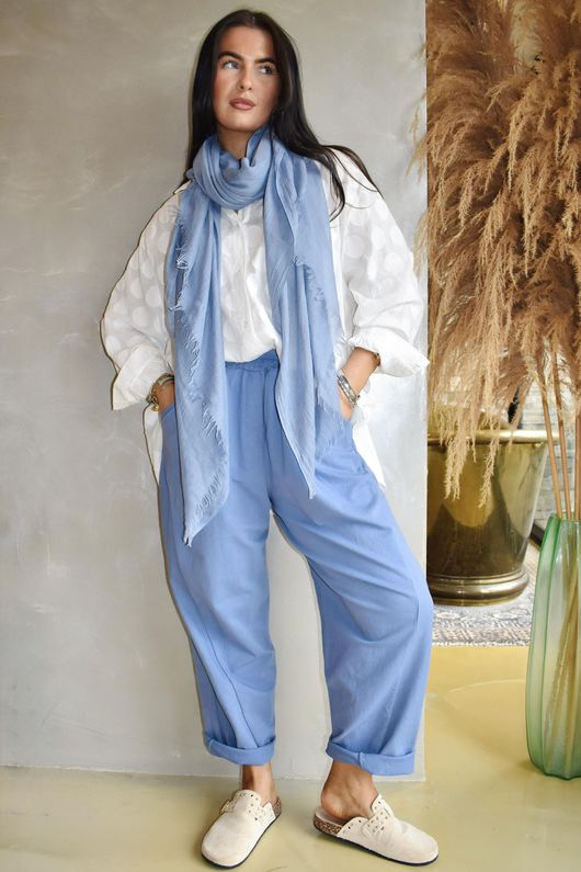 Lagen Seamed Tapered Barrel Pant Denim /9=