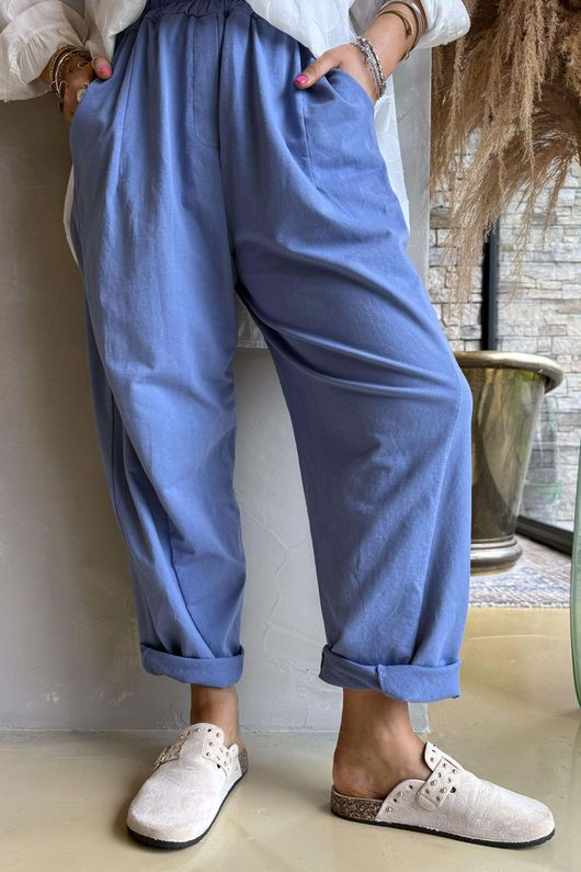 Lagen Seamed Tapered Barrel Pant Denim /9=