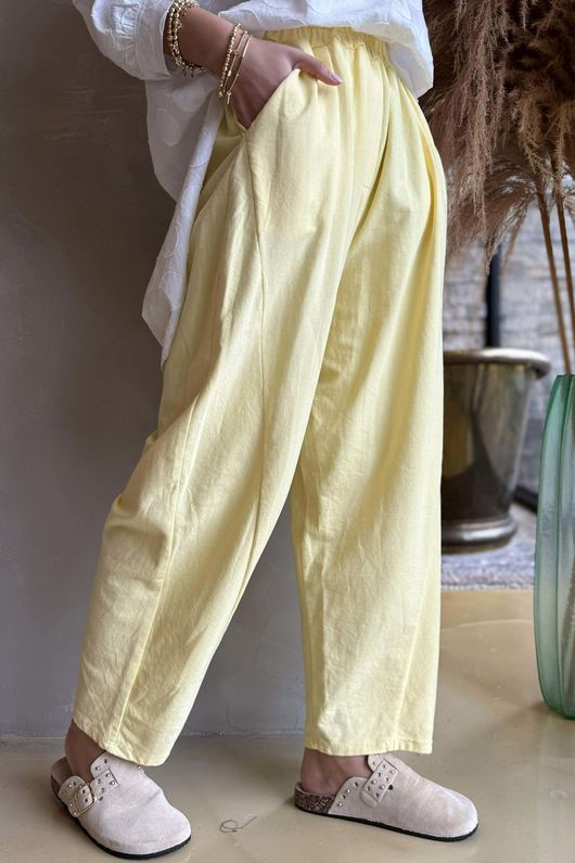 Lagen Seamed Tapered Barrel Pant Lemon /9=