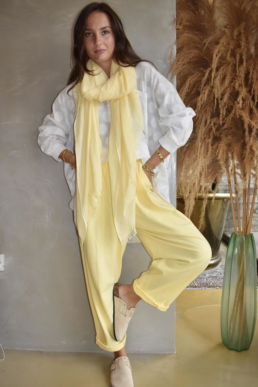 Lagen Seamed Tapered Barrel Pant Lemon /9=