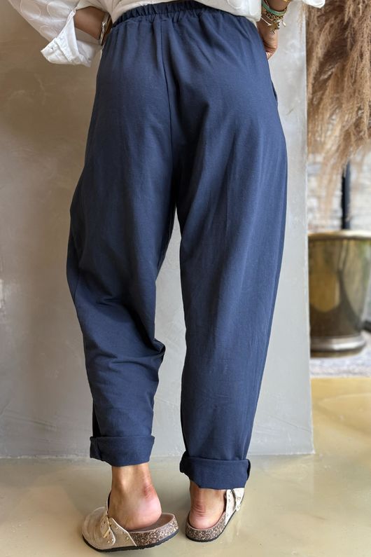 Lagen Seamed Tapered Barrel Pant Navy /9=