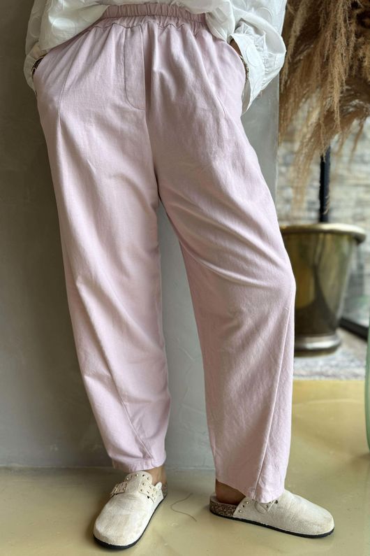 Lagen Seamed Tapered Barrel Pant Rose /9=