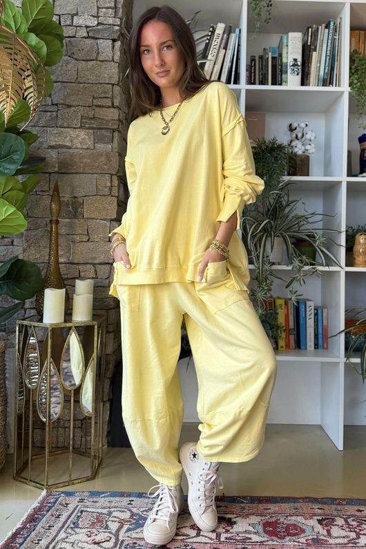 Lagen Shelby Barrel Pant Lemon /4=