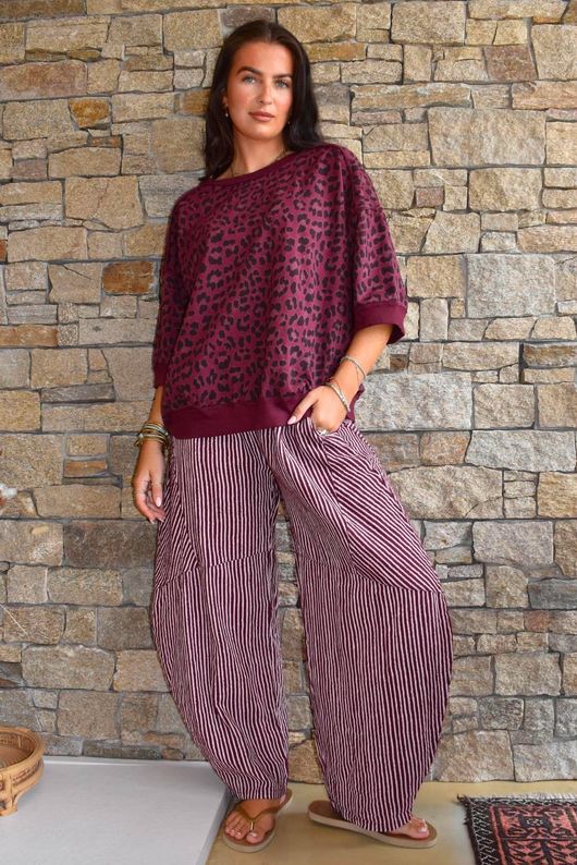 Lagen Wild Thing Relaxed Sweatshirt Aubergine
