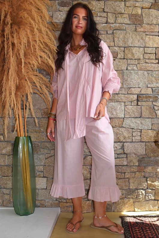 Larc Frill Kick Pant Rose