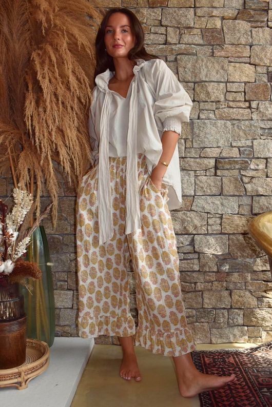 Larc Poet Blouse Calico 