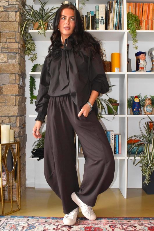 Larc Poet Blouse Coffee Bean 