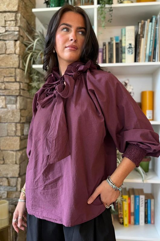 Larc Poet Blouse Damson