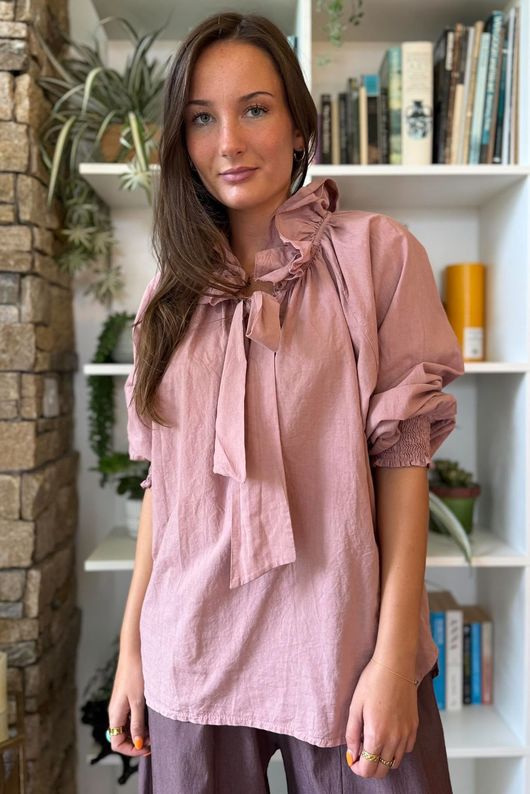 Larc Poet Blouse Dusky Rose