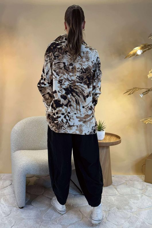 Laundry B Carmen Relaxed Shirt Mixed Animal