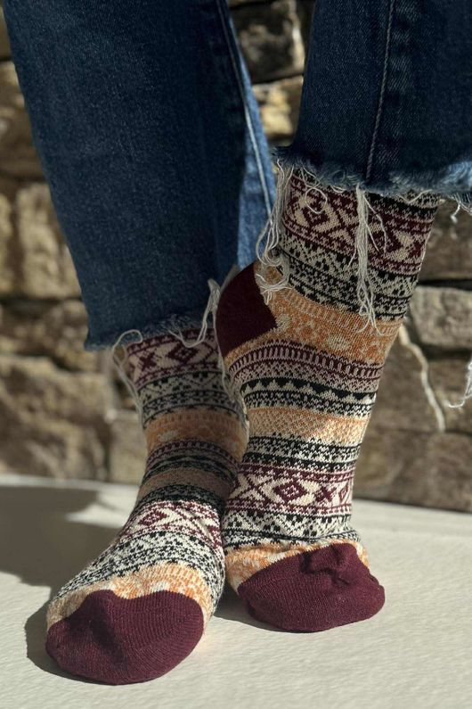 Cashmere Blend Fair Isle 5 Piece Sock Pack /10 