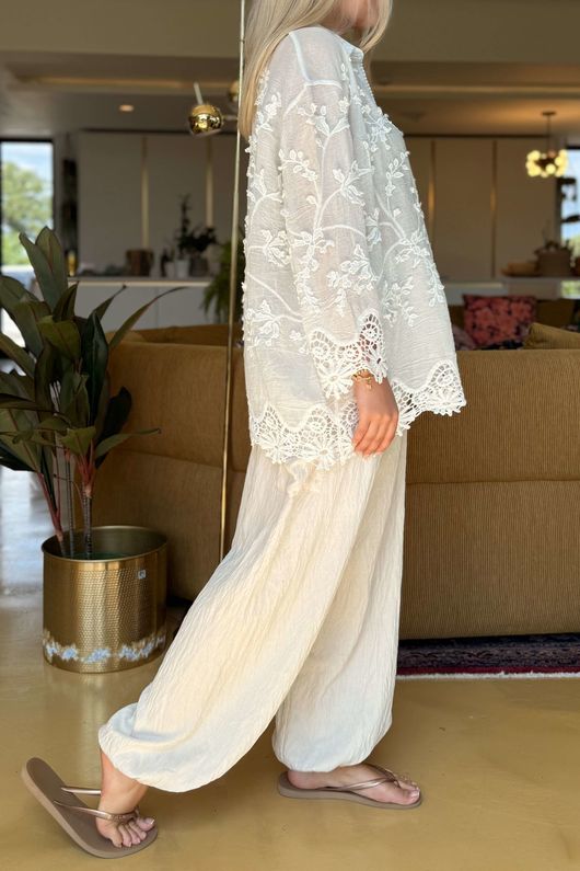 Laundry B Cici Embroidered Shirt White