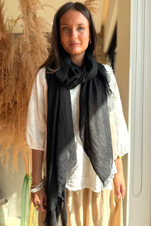 Classic Portobello Scarf Black