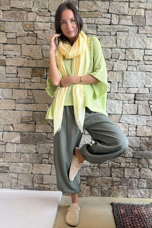 Classic Portobello Scarf Lemon **