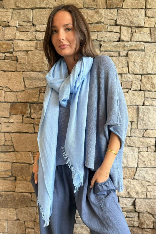Classic Portobello Scarf Baby Blue 