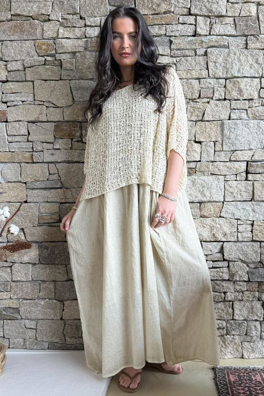 Cloud Loose Box Knit Cream /20=