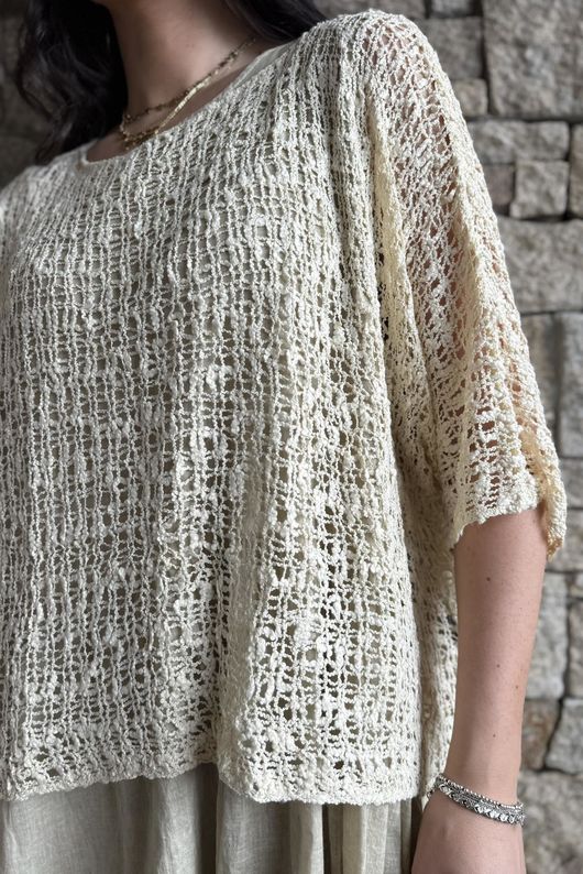 Cloud Loose Box Knit Cream /20=