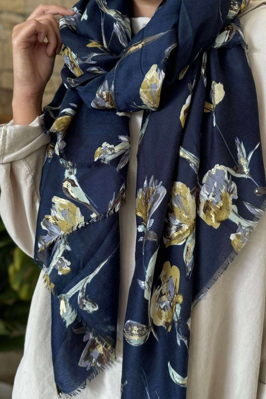 Laundry B Cooper Garden Scarf Navy