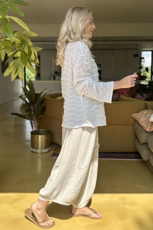 Laundry B Dottie Embroidered Shirt White