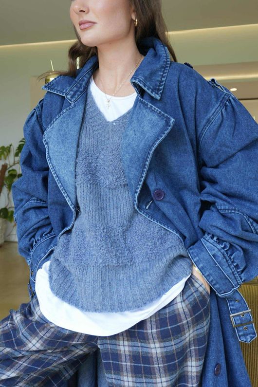  Duran Denim Trench Dark 