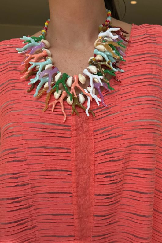 Laundry B Free Spirit Coral Necklace Multi /8 
