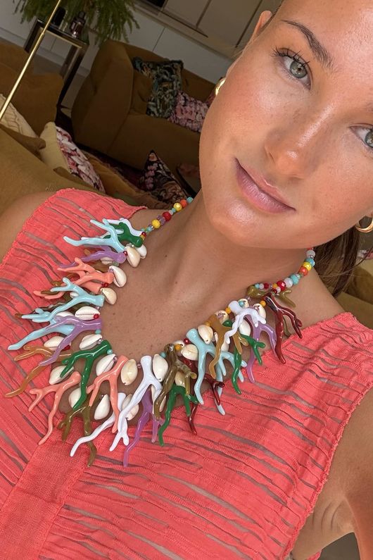 Laundry B Free Spirit Coral Necklace Multi -