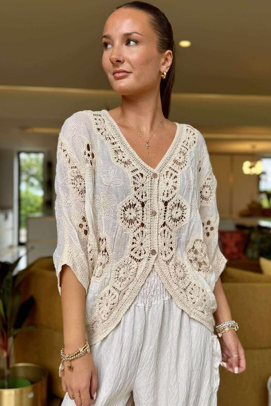 Laundry B Joni Bolero Cardigan Stone /22 =