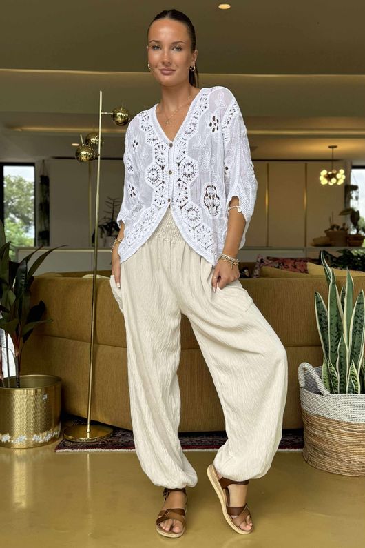 Laundry B Joni Bolero Cardigan White