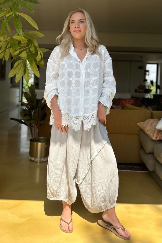 Laundry B Lulu Embroidered Shirt White /13 =
