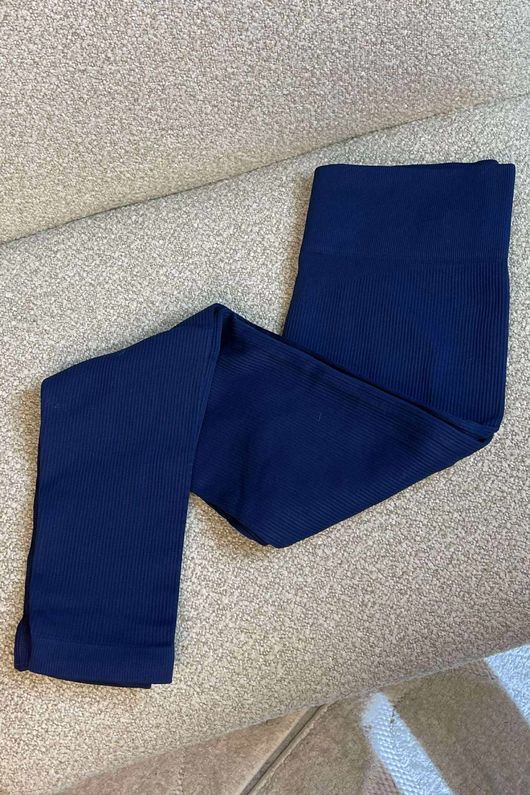  Ribbed Compression Sculpt Legging French Navy 
