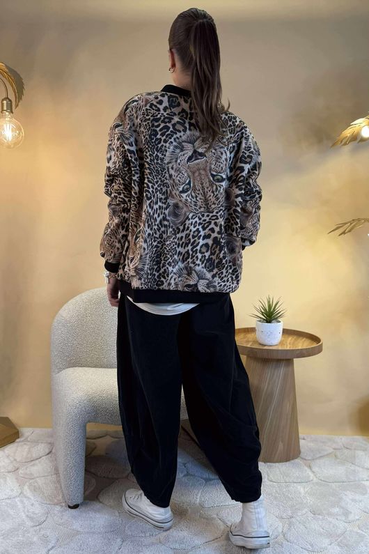 Laundry B Suko Suedette Bomber Jacket Animal