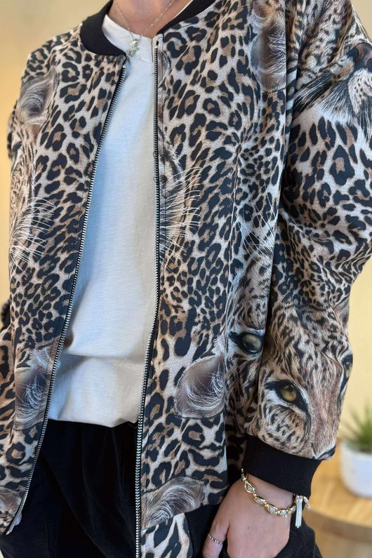 Laundry B Suko Suedette Bomber Jacket Animal