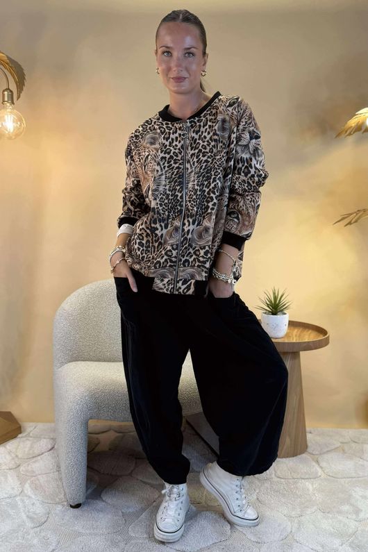 Laundry B Suko Suedette Bomber Jacket Animal