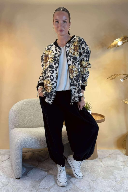 Laundry B Suko Suedette Bomber Jacket Honeycomb