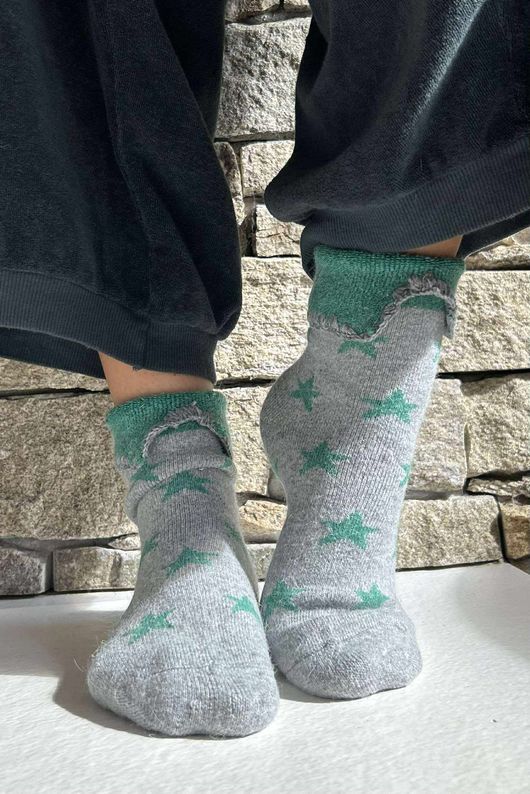Laundry B Terry & Wool Luxury Socks Star Garros Grey
