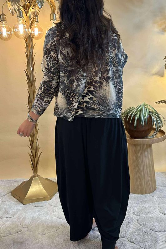 Laundry B Veya Lurex Relaxed Knit Top Animal